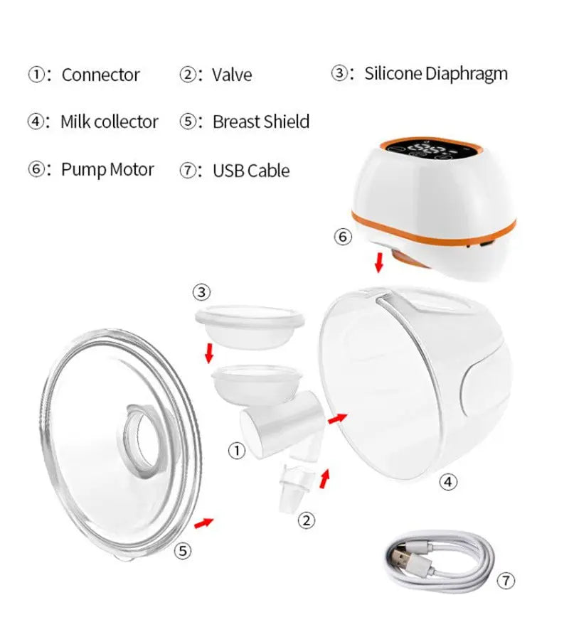 V.Coool Wearable Electric Breast Pump – Invisible Silent Breast Milk Collector for Moms Innovationwtech