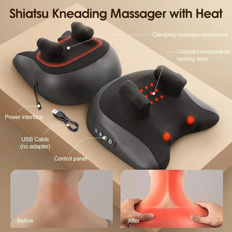 Neck & Shoulder Massager Pillow – Lumbar Spine Relaxation Massage Cushion Innovationwtech