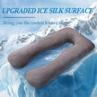 U-Shape Maternity Pillow – Cooling Ice Silk Pregnancy Sleeping Support Pillow Innovationwtech