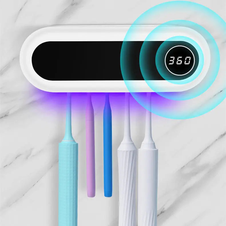 Wall Mounted Toothbrush Holder – Smart UV Sterilizer & Toothpaste Dispenser Vogueen