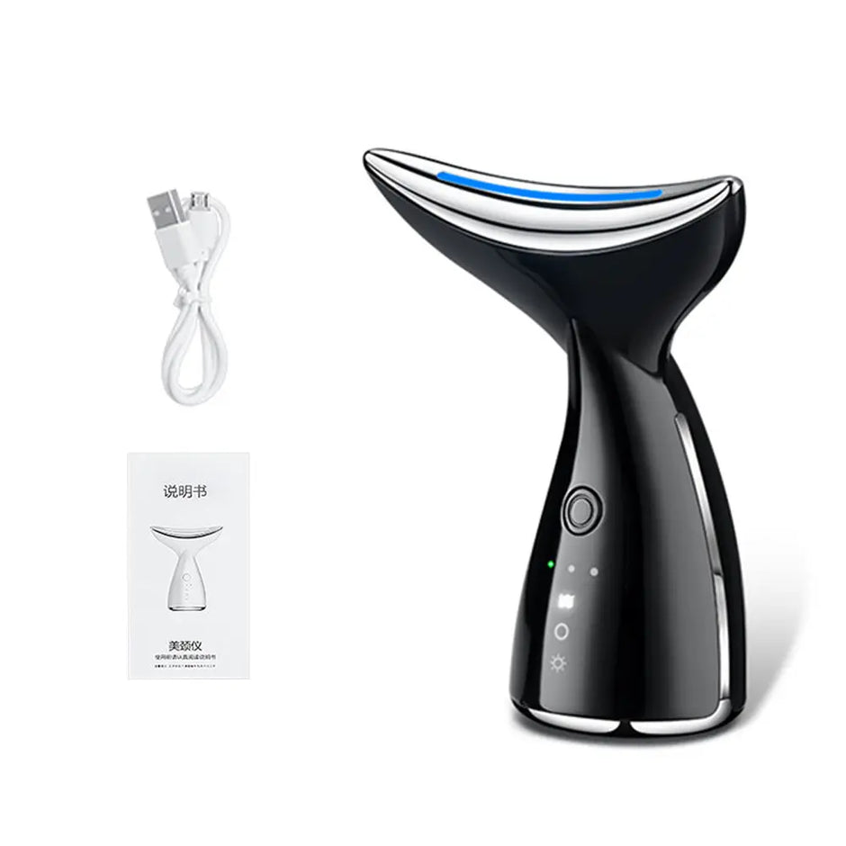 EMS Microcurrent Neck & Face Beauty Device – LED Photon Therapy Skin Lifting Massager Innovationwtech