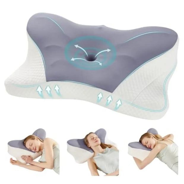 Cooling Cervical Neck Pillow – Ergonomic Memory Foam Orthopedic Support Pillow Innovationwtech