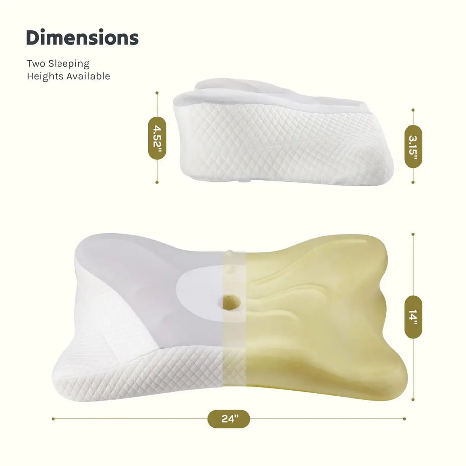 Cooling Cervical Neck Pillow – Ergonomic Memory Foam Orthopedic Support Pillow Innovationwtech