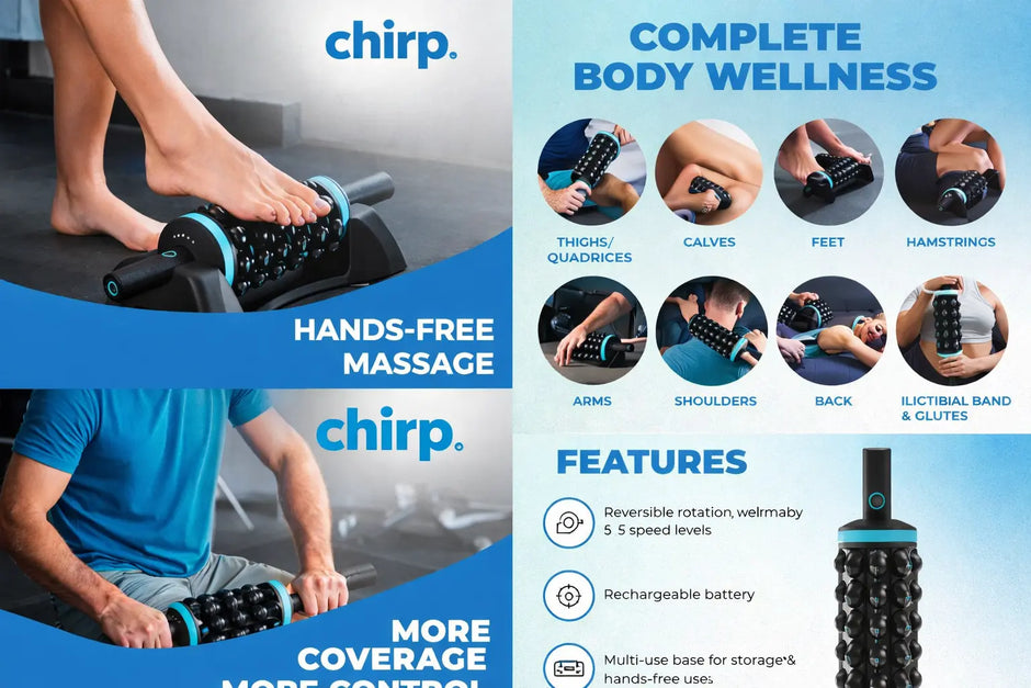 Muscle Relaxation Handheld Electric Rollers Massager Back Foot Leg Massager Innovationwtech