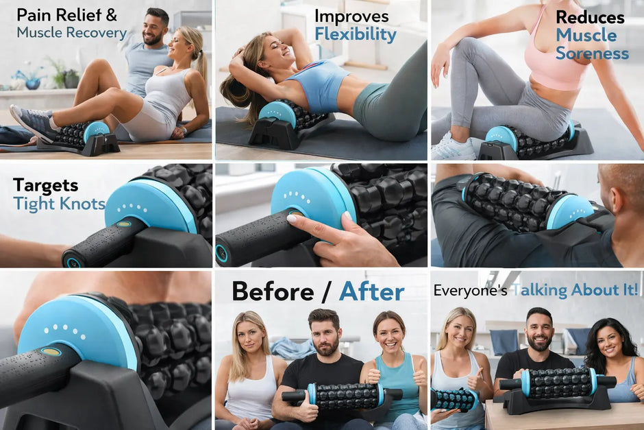 Muscle Relaxation Handheld Electric Rollers Massager Back Foot Leg Massager Innovationwtech