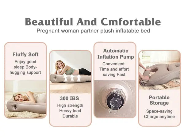 Inflatable Maternity Mattress – Pregnancy Sleeping Support Air Bed Innovationwtech
