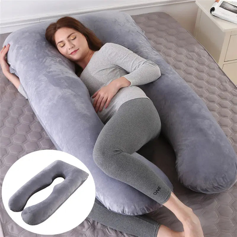 U-Shape Maternity Pillow – Cooling Ice Silk Pregnancy Sleeping Support Pillow Innovationwtech
