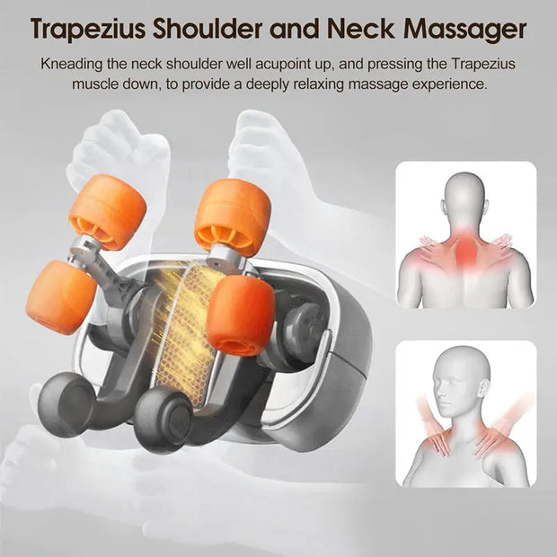 Neck & Shoulder Massager Pillow – Lumbar Spine Relaxation Massage Cushion Innovationwtech