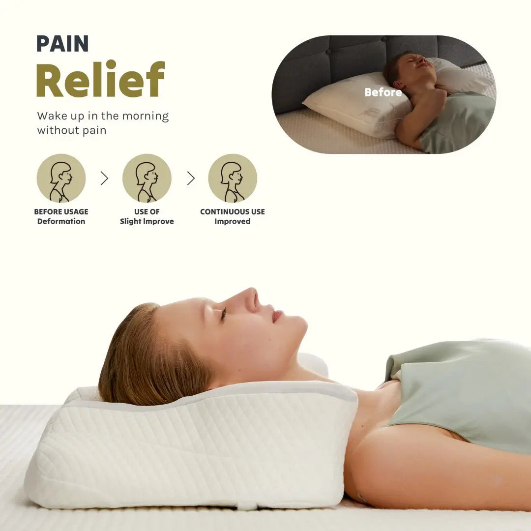 Cooling Cervical Neck Pillow – Ergonomic Memory Foam Orthopedic Support Pillow Innovationwtech