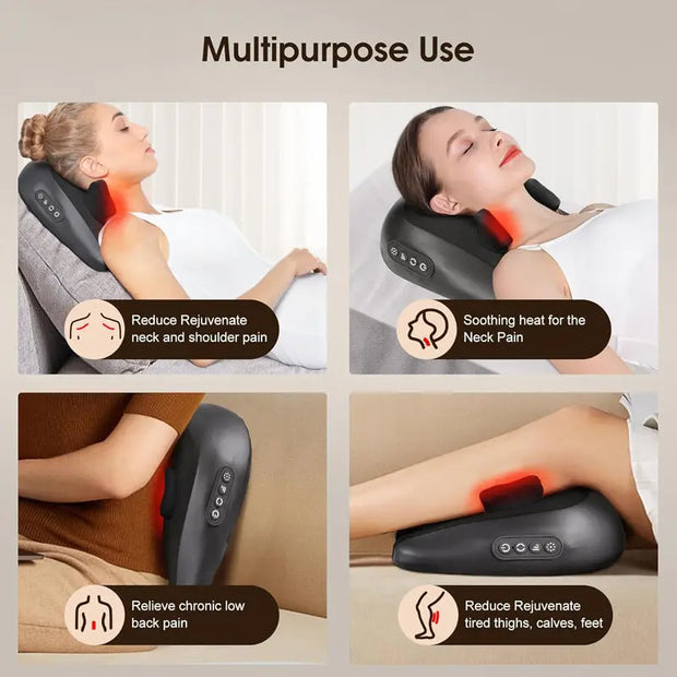 Neck & Shoulder Massager Pillow – Lumbar Spine Relaxation Massage Cushion Innovationwtech