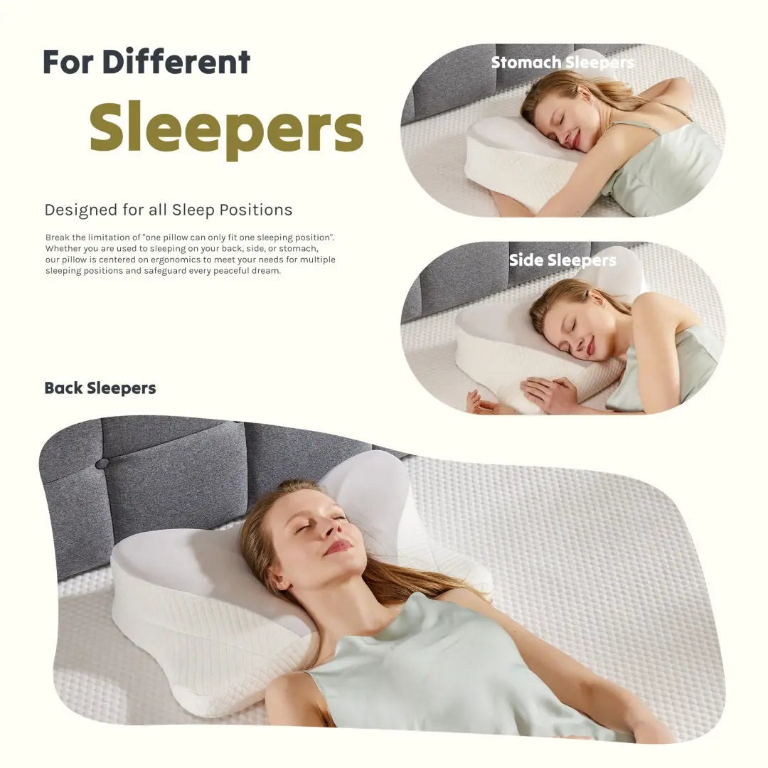 Cooling Cervical Neck Pillow – Ergonomic Memory Foam Orthopedic Support Pillow Innovationwtech