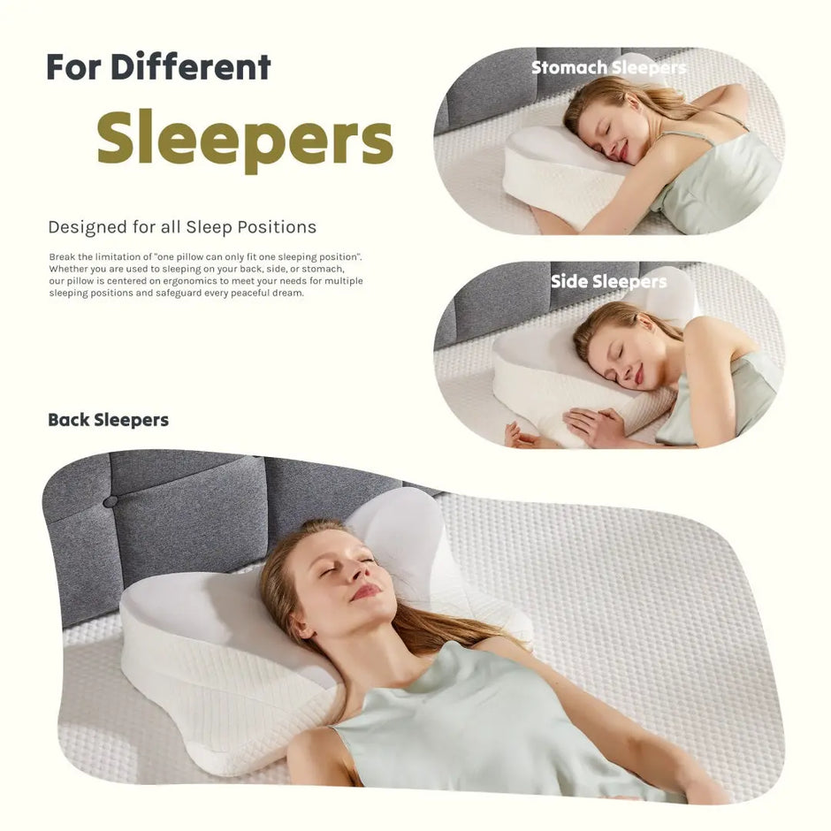 Cooling Cervical Neck Pillow – Ergonomic Memory Foam Orthopedic Support Pillow Innovationwtech