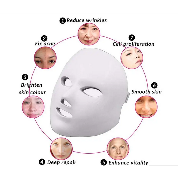 LED Light Therapy Facial Mask Beauty Device